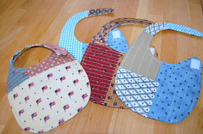 Quilt as you go baby bibs